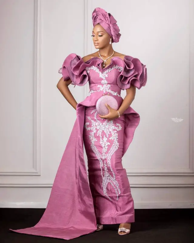 Asoebi Styles To Sew With Purple Lace Asoebi – A Million Styles