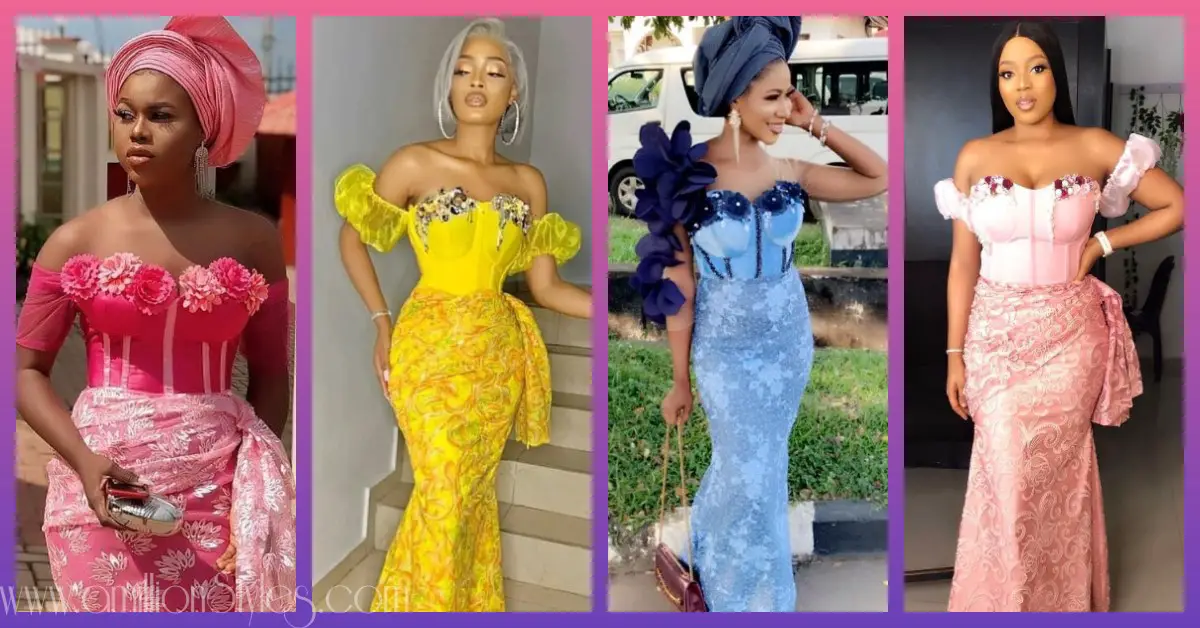 2019 Asoebi Trends: Corsets And Flower Embellishment On Bust