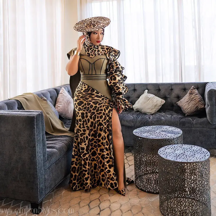 Chic Ama Brings The Heat In Head-To-Toe Leopard Print Outfit