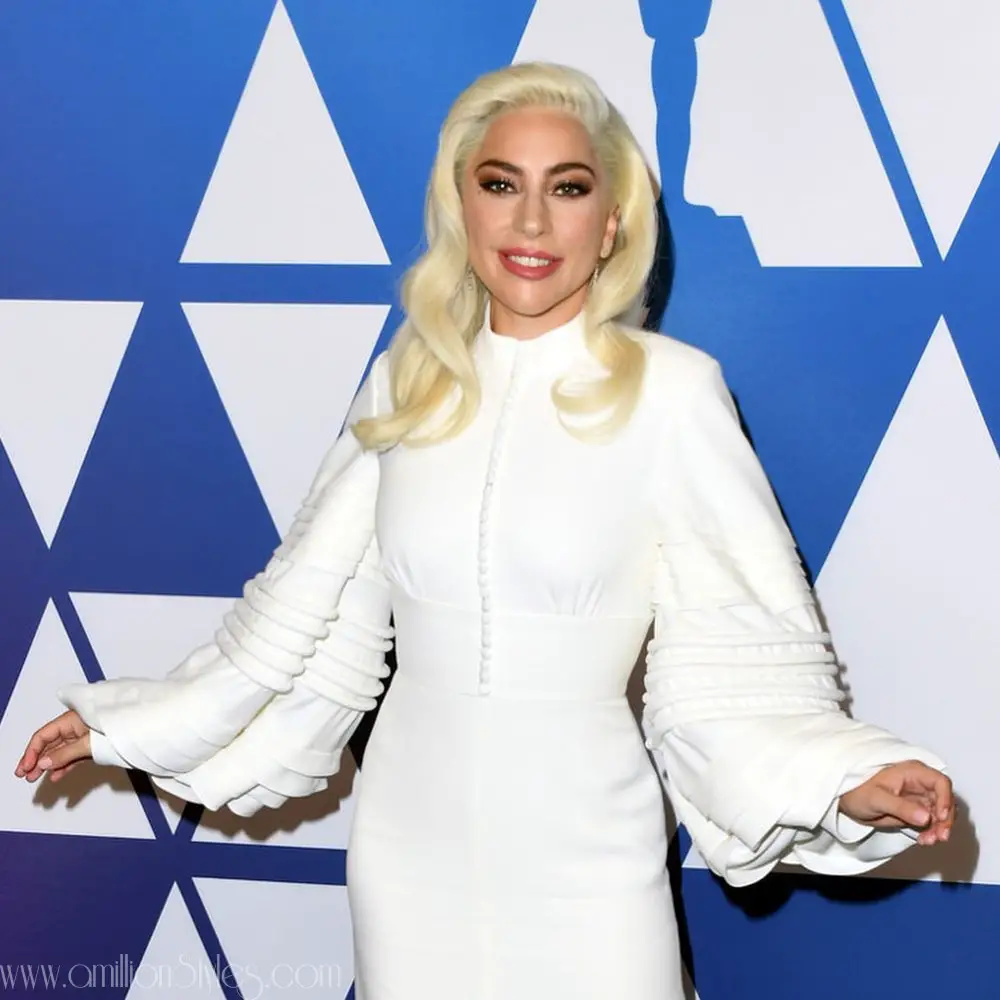 Lady Gaga Rocks White Maxi Louis Vuitton Dress