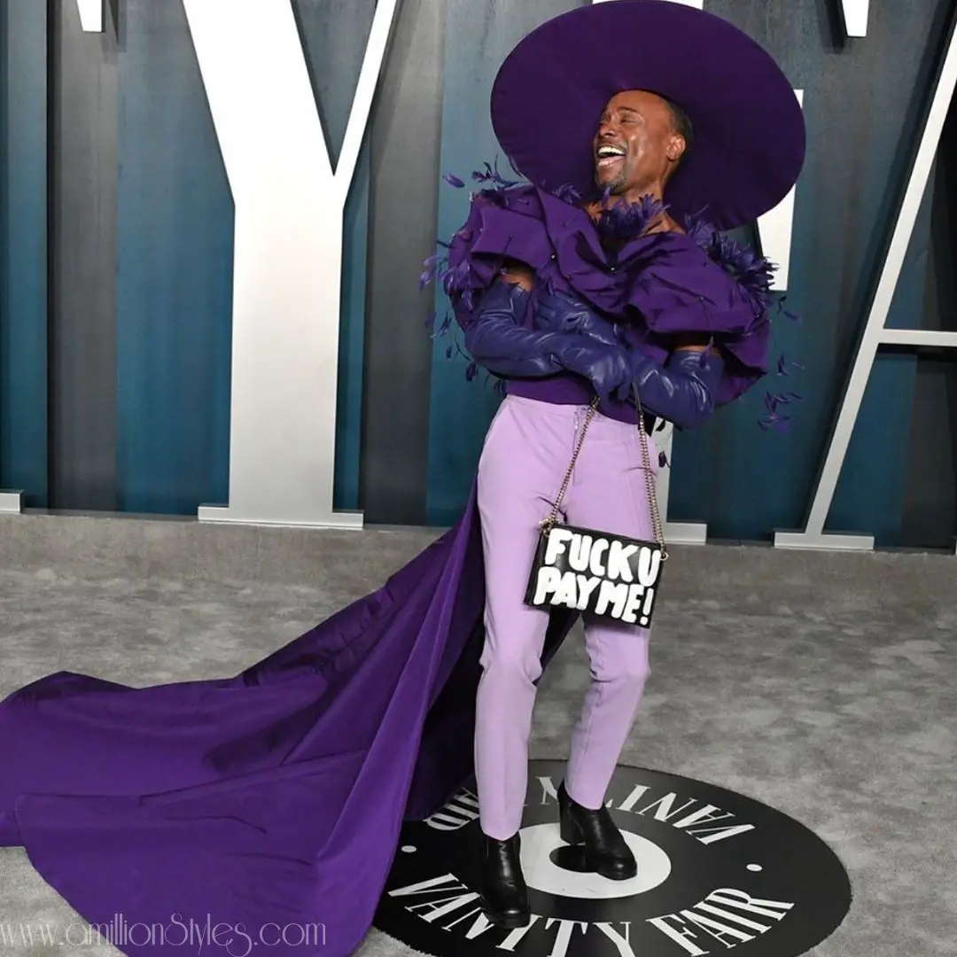 Billy Porter Serves Hawt Sauce In a Purple Christian Siriano Outfit