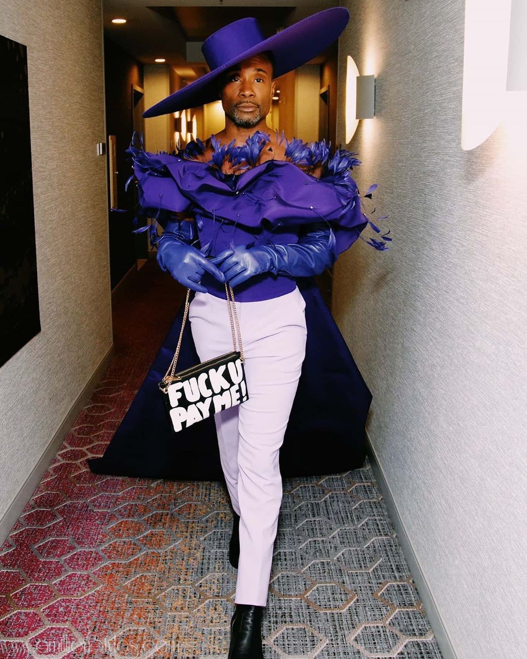 Billy Porter Serves Hawt Sauce In a Purple Christian Siriano Outfit