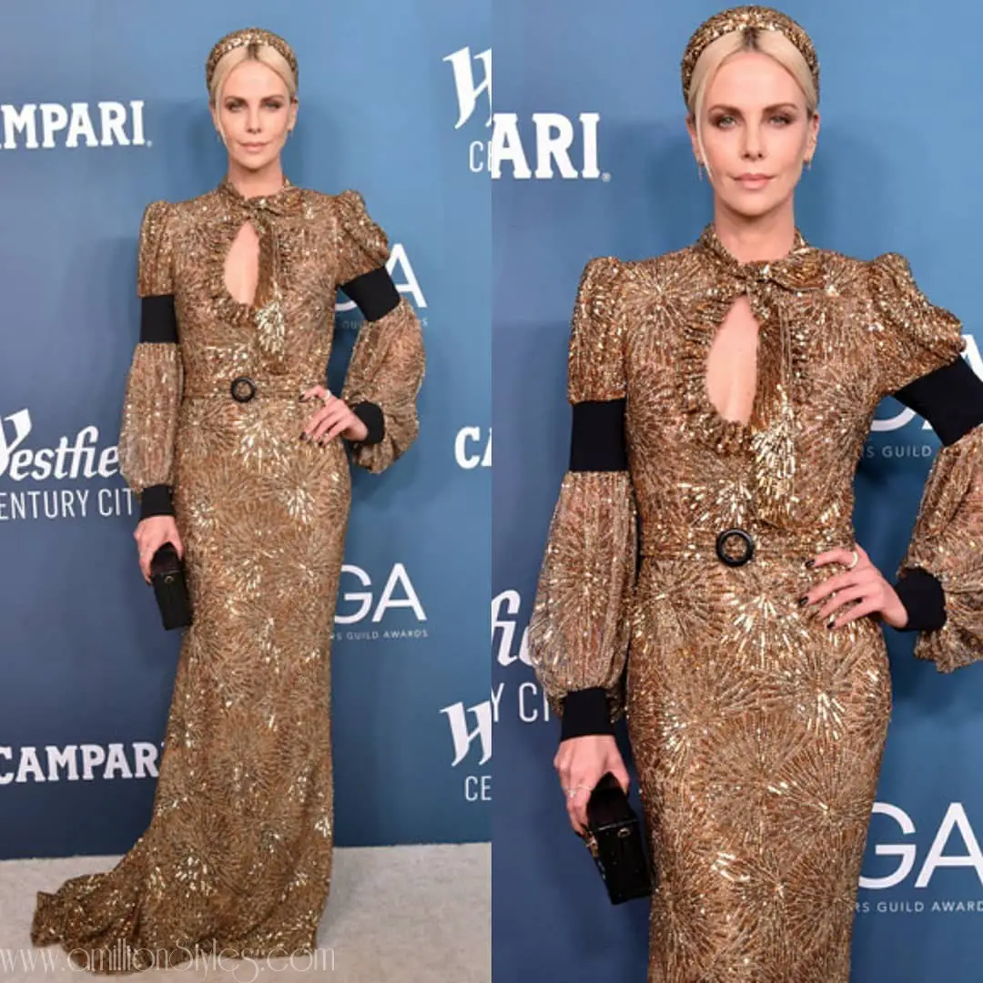 Chalize Theron Looked Regal In Louis Vuitton For Costume Designers Guild Awards