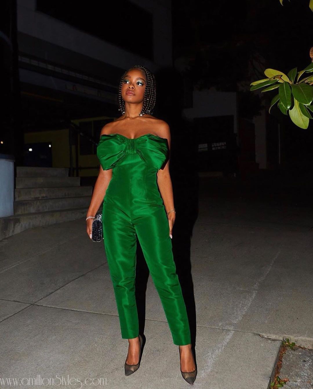 Marsai Martin Looks Adorable In Green Jumpsuit By Alexia Maria.