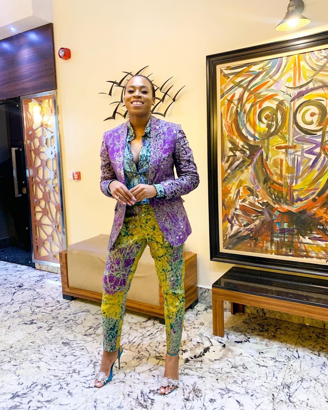 Who Wore This Three Piece Adire Suit By Ninie Better? Timini Egbuson Or Ozinna?