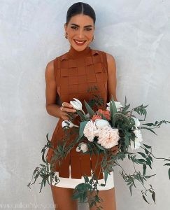 Camila Coelho Rocks This Hervé Léger With Style For Makeup Launch