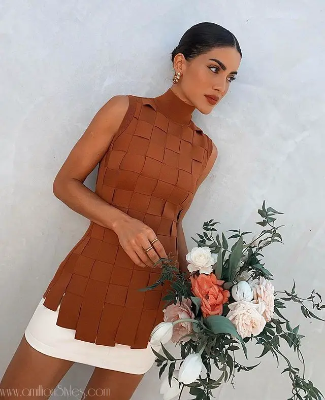 Camila Coelho Rocks This Hervé Léger With Style For Makeup Launch