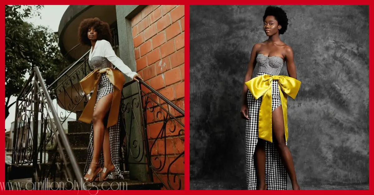 Sandra Afamefuna Rocks Atafo's HighSchool Nostalgia Corset And Skirt Set