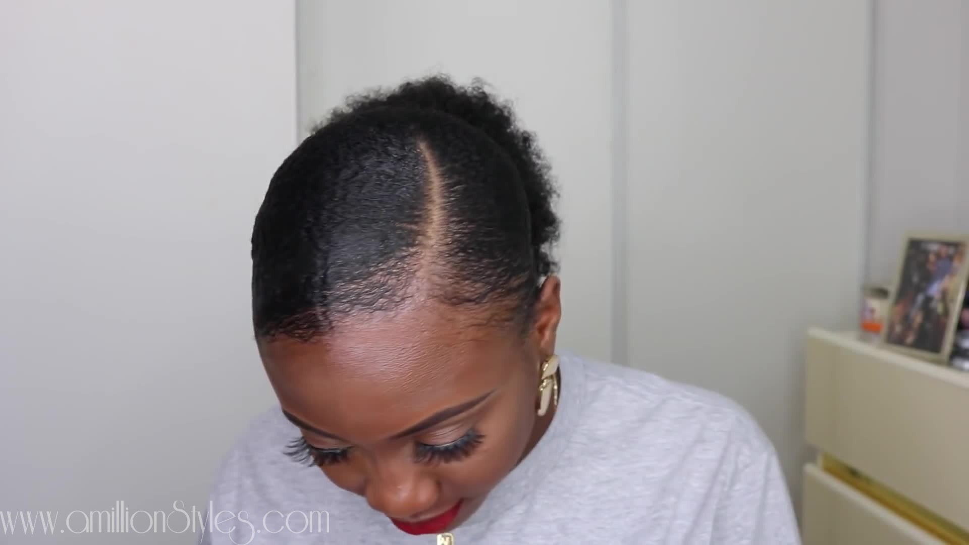 How To Slick Down Short 4c Natural Hair Tutorial – A Million Styles