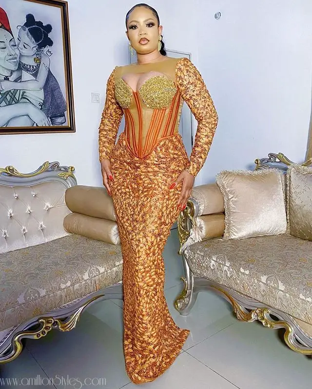 Exquisite Nigerian Lace Asoebi Styles-Volume 8