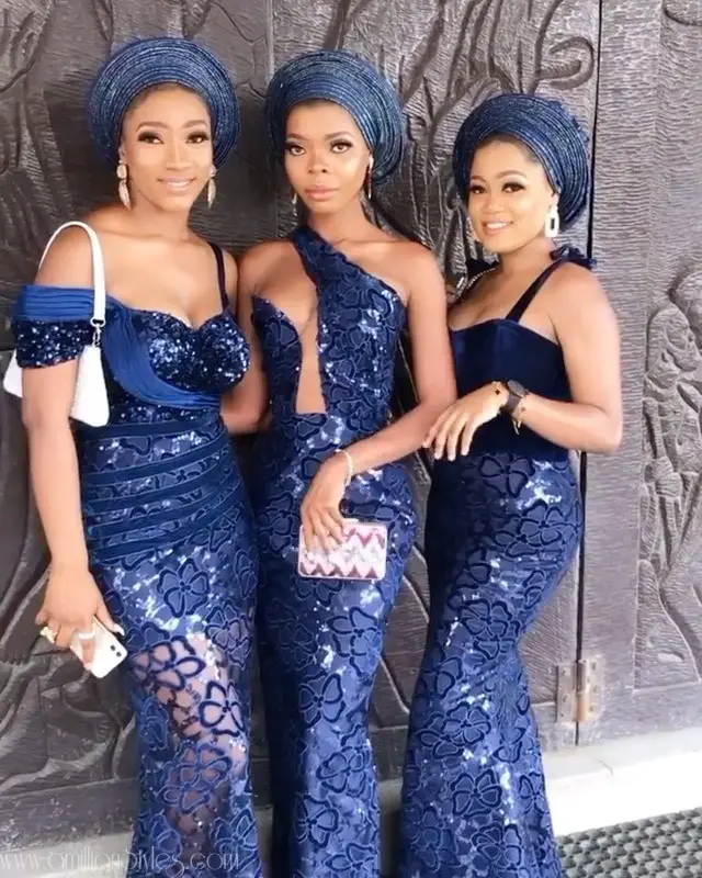 Exquisite Nigerian Lace Asoebi Styles-Volume 10