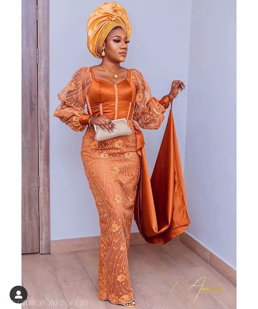 Exquisite Nigerian Lace Asoebi Styles-Volume 12