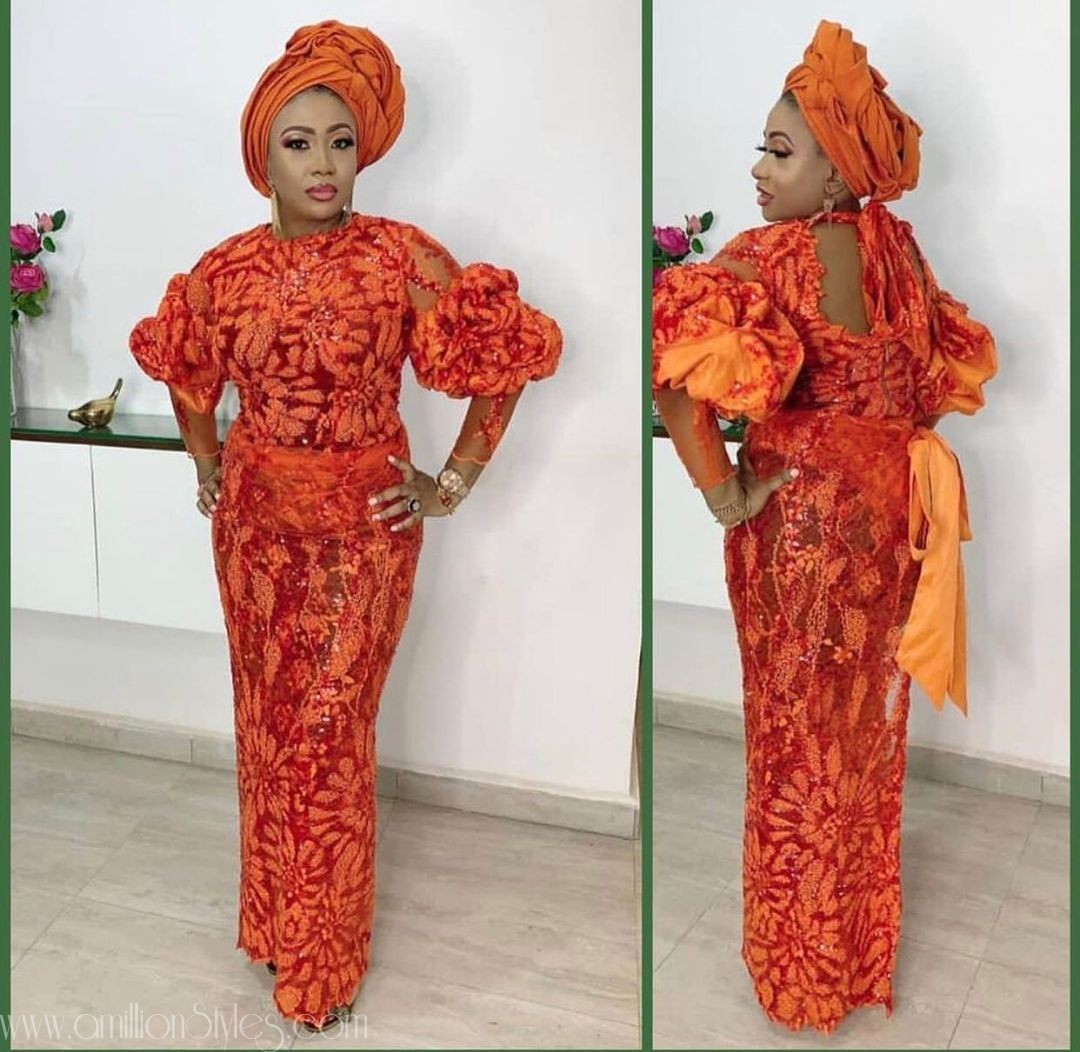 Exquisite Nigerian Lace Asoebi Styles-Volume 18
