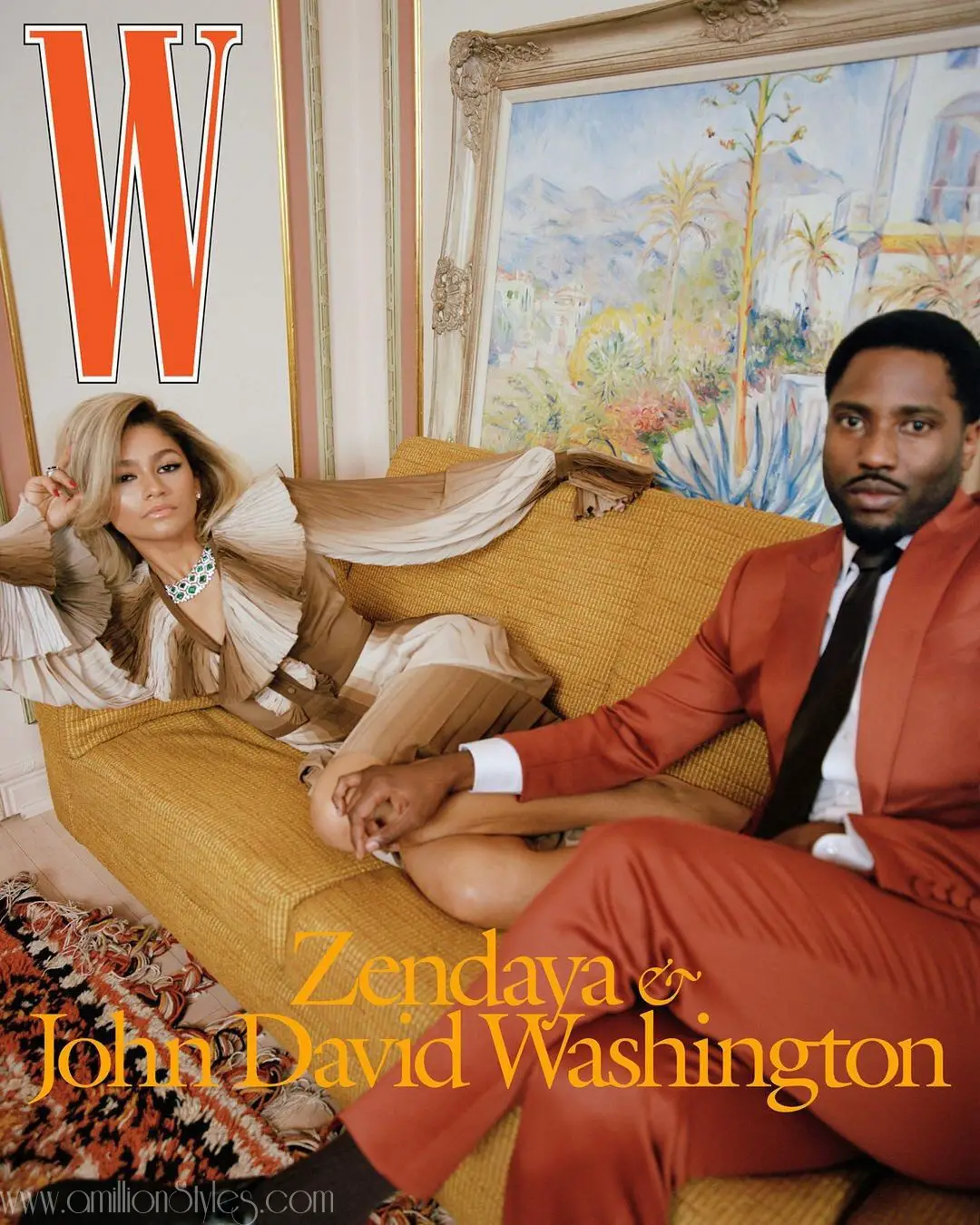 Zendaya And John David Washington Sizzle On W Magazine Cover