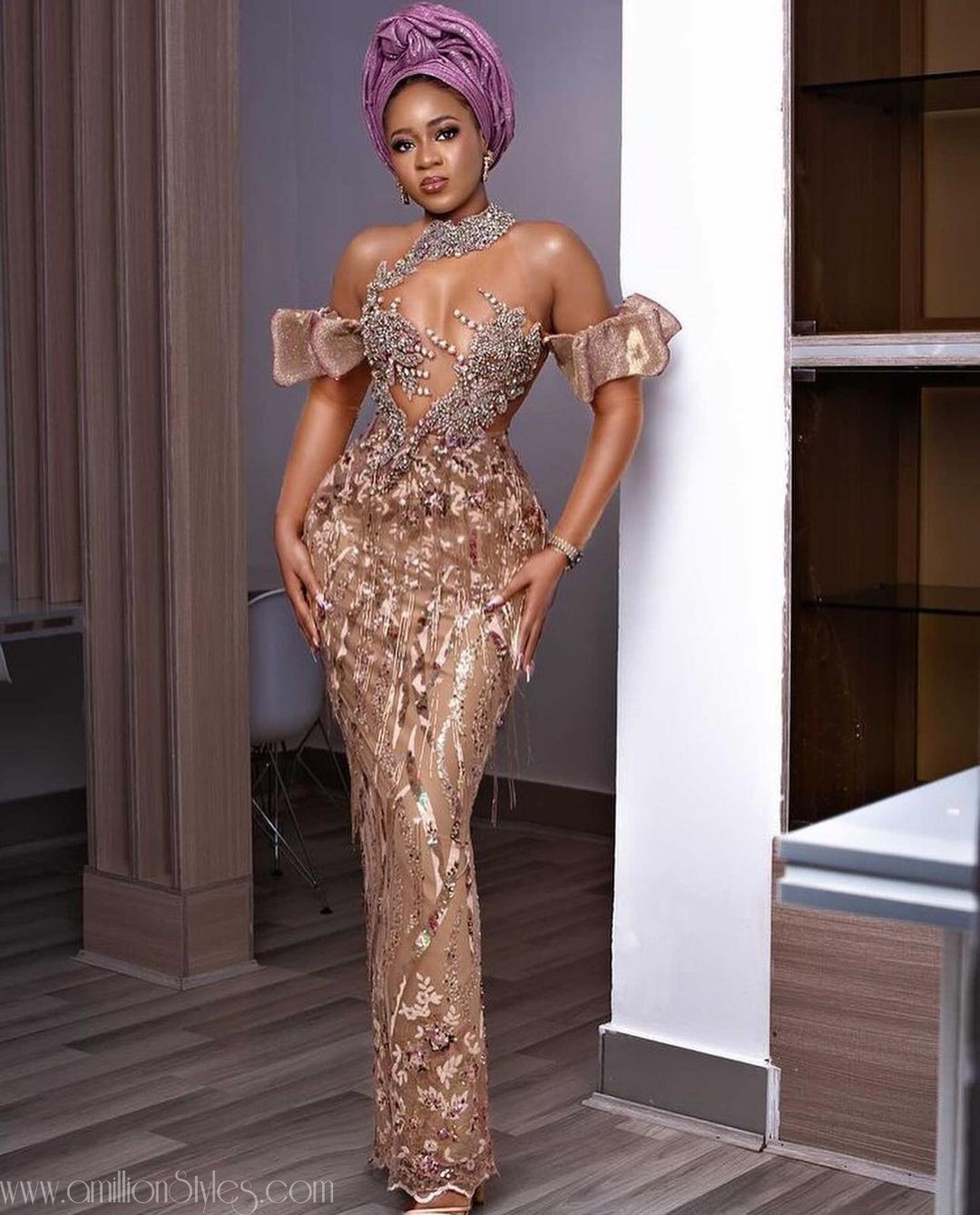 Exquisite Nigerian Lace Asoebi Styles-Volume 23