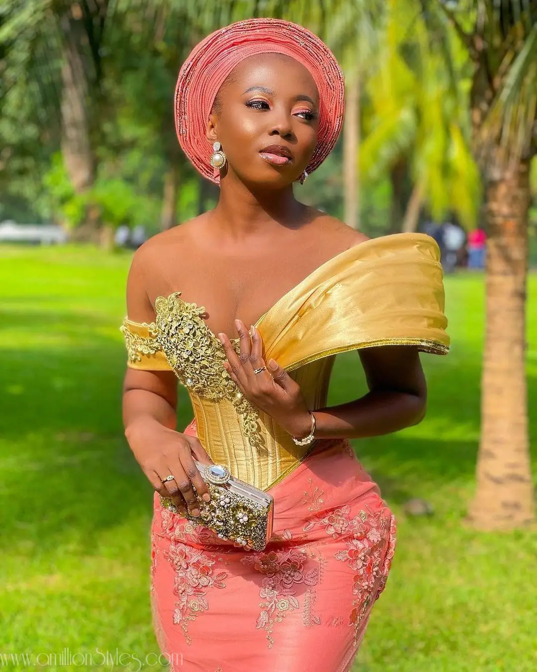 Exquisite Nigerian Lace Asoebi Styles-Volume 45