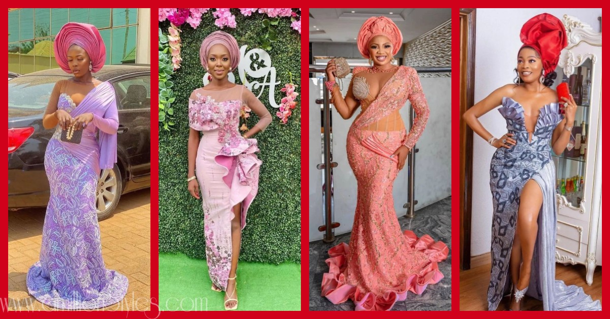 Exquisite Nigerian Lace Asoebi Styles-Volume 54