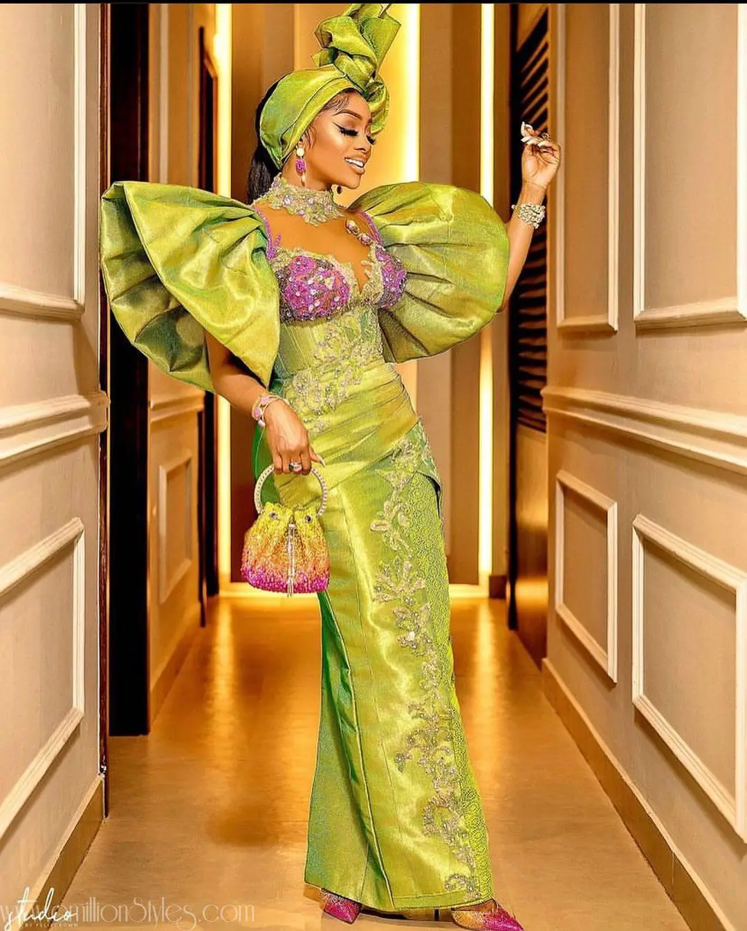 Exquisite Nigerian Lace Asoebi Styles-Volume 55