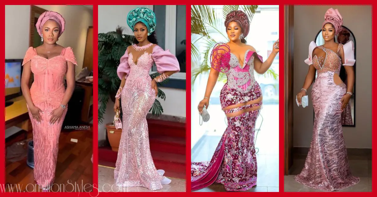 We Are Loving These 9 Jaw-Dropping Pink Lace Asoebi Styles