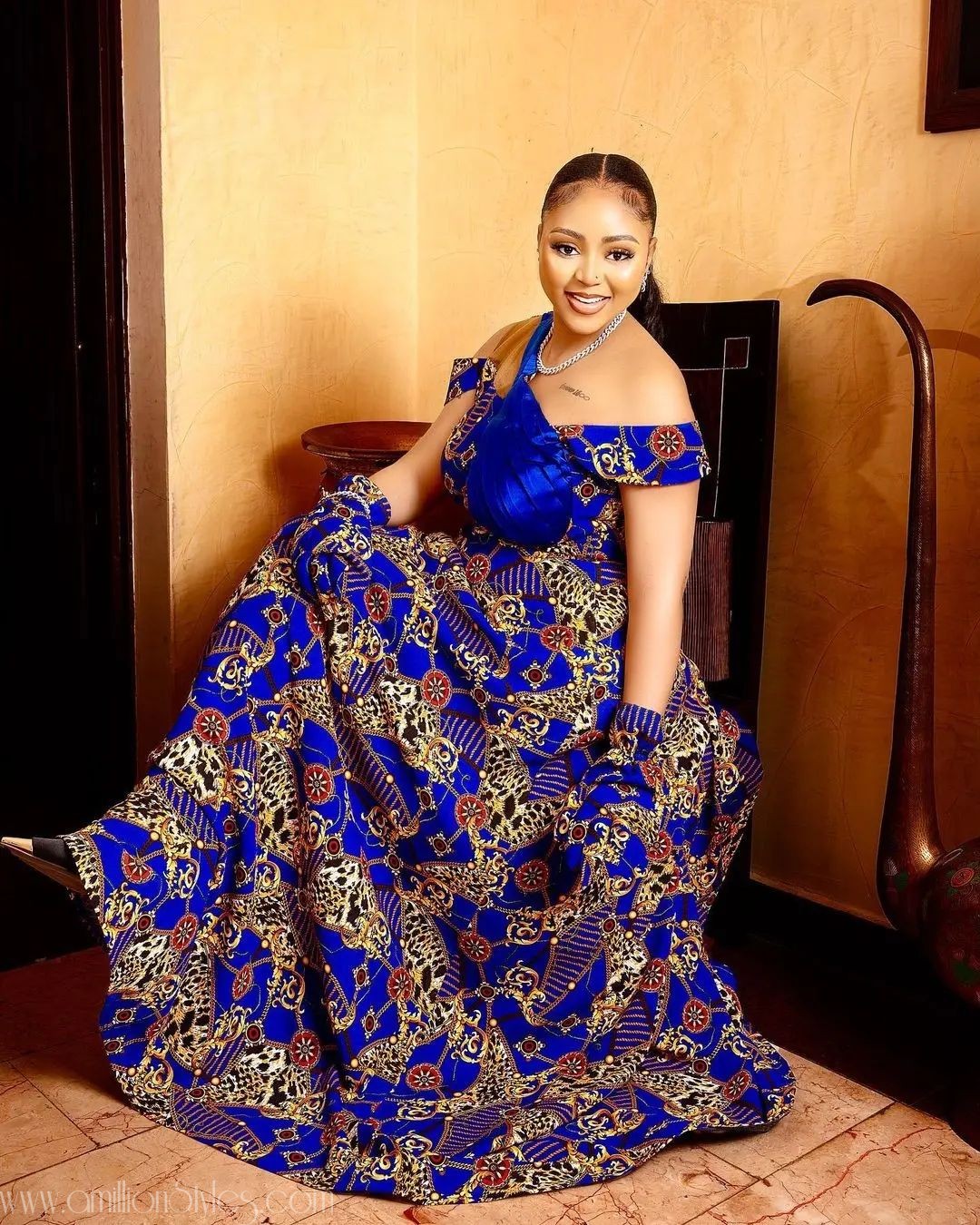 You'll Love These Exquisite 10 Long Ankara Styles