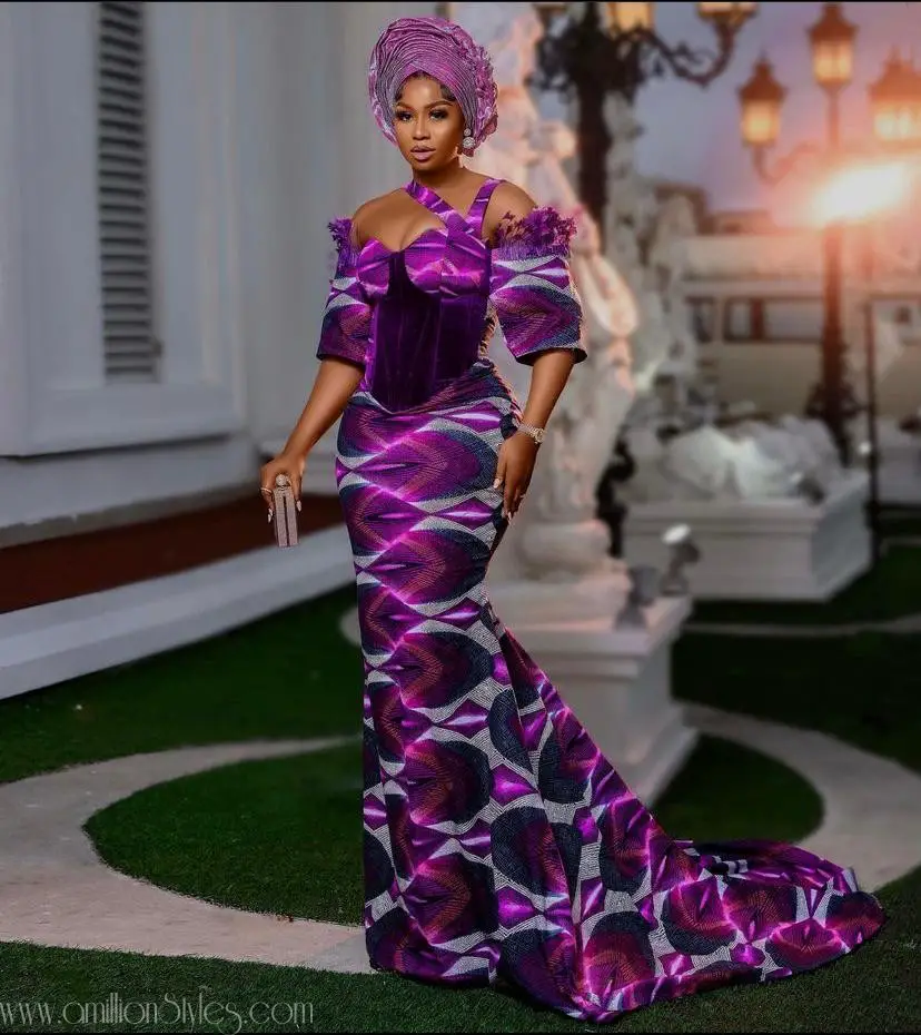 Trendy Gown Styles for Wedding Guests in Nigeria