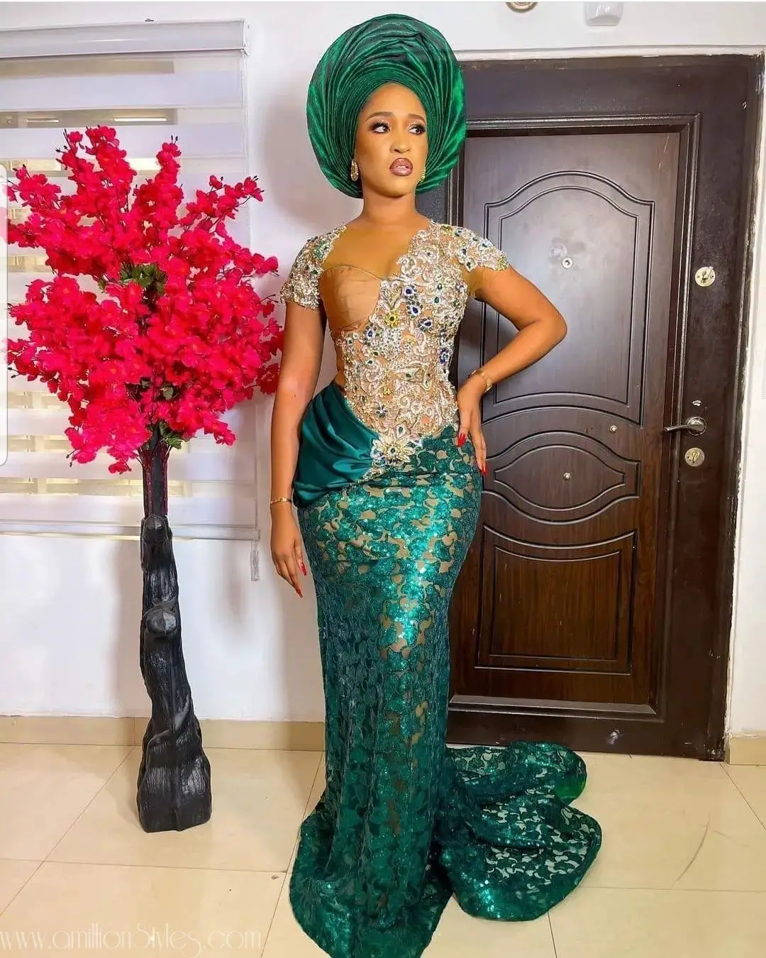 10 Green Lace Asoebi Styles For Owambe