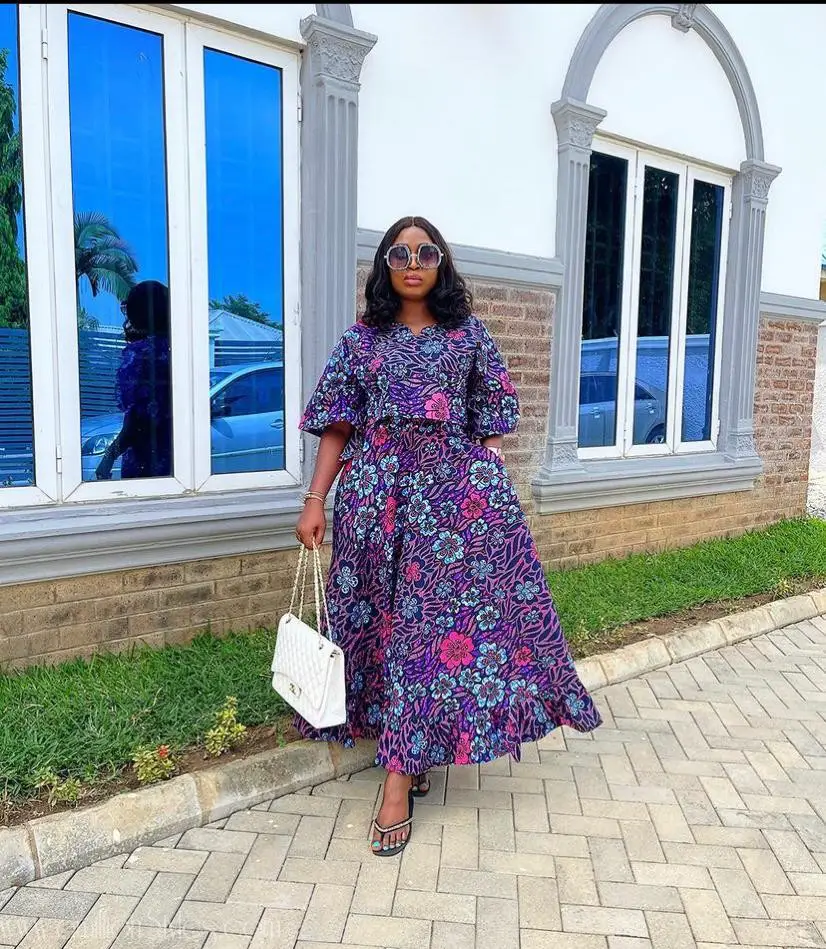 Ankara Two-Piece Outfit Styles in Trend for Ladies 