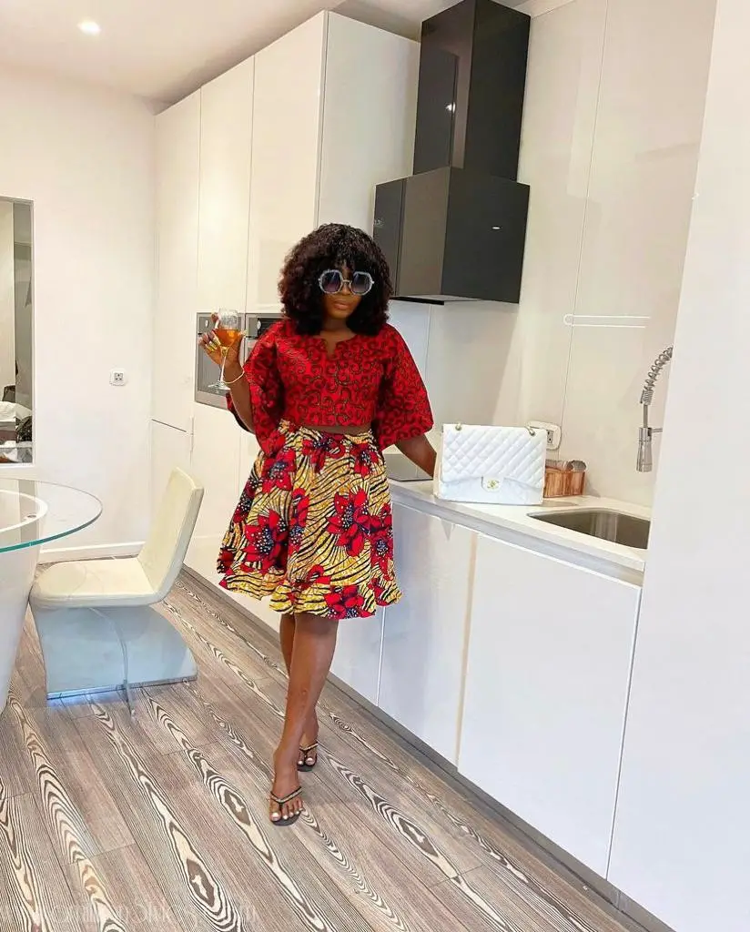 Ankara Two-Piece Outfit Styles in Trend for Ladies 