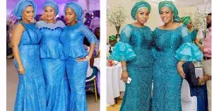 Beautiful Blue Aso Ebi Colour Trending This Month.
