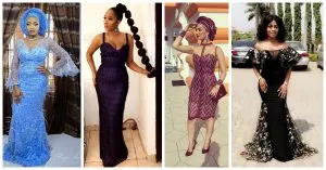 See How These Ladies Slayed Asoebi Lace Gowns