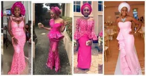 How Best To Rock Pink Lace Latest Asoebi Styles
