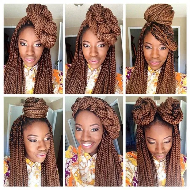 More Stylish Ways To Style Your Box Braids