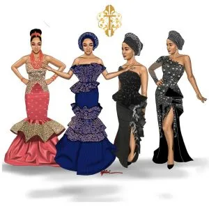 The Four Beautiful Attires Adeswa Etomi Wore For Her Wedding #BAAD2017