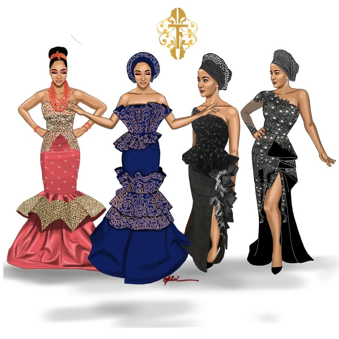 The Four Beautiful Attires Adeswa Etomi Wore For Her Wedding #BAAD2017