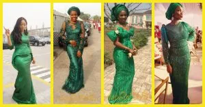 Sizzling Green Asoebi Lace Outfits!