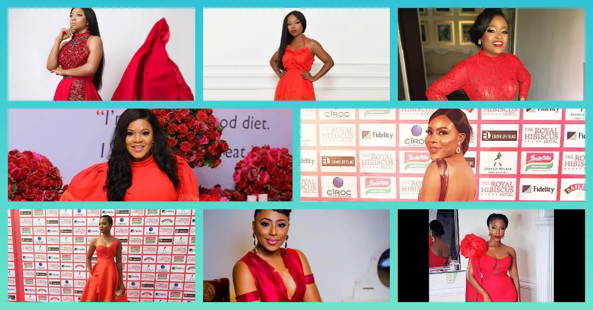 The Stars Slayed In Red For The Royal Hibiscus Hotel Movie Premiere