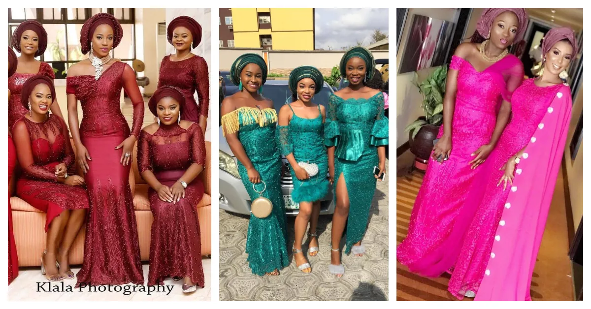 Wedding Guests Slaying Lace Asoebi Outfits