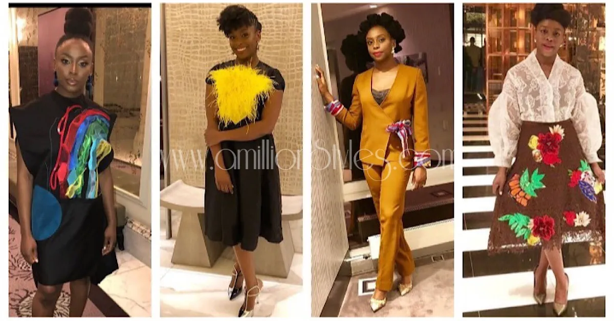 Ten Times Chimamanda Looked Stunning In Nigerian Designs