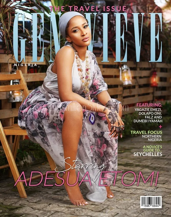 Adesua Etomi Is The Cover Star For Genevieve Magazine Travel Issue