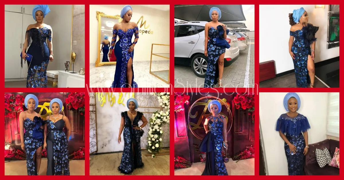 Fabulous Blue Lace Asoebi Styles Seen #OnTheBits2018