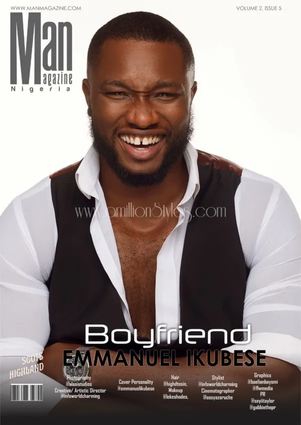 Ex Mr Nigeria Emmanuel Ikubese Covers Man Magazine’s Latest Issue