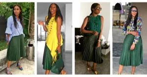 Veronica Odeka Is The Queen Of Re-rocking As She Styles Her Pleat Skirt Seven Times!
