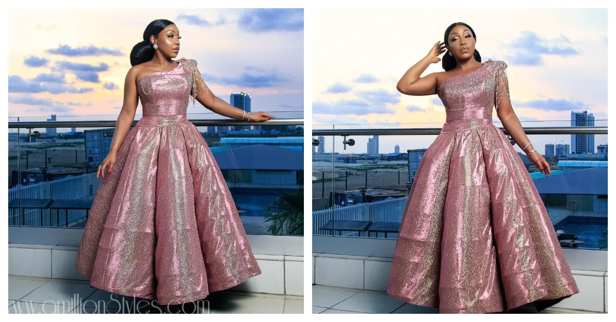 Rita Dominic Sparkles In A Ball Dress By Nigerian Label Tubo