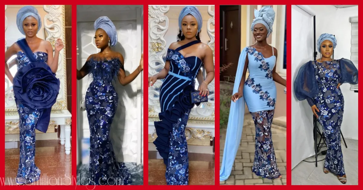 The Blue Lace Asoebi Styles At Tomike's Wedding Blu Us Away!