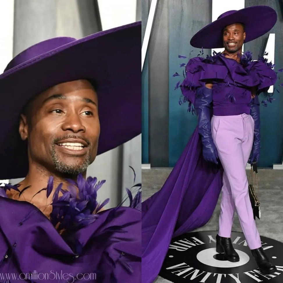 Billy Porter Serves Hawt Sauce In a Purple Christian Siriano Outfit