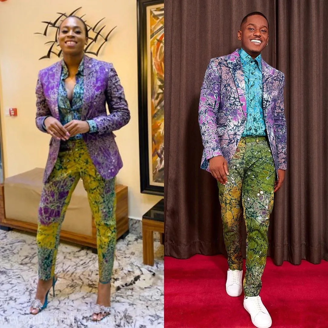 Who Wore This Three Piece Adire Suit By Ninie Better? Timini Egbuson Or Ozinna?