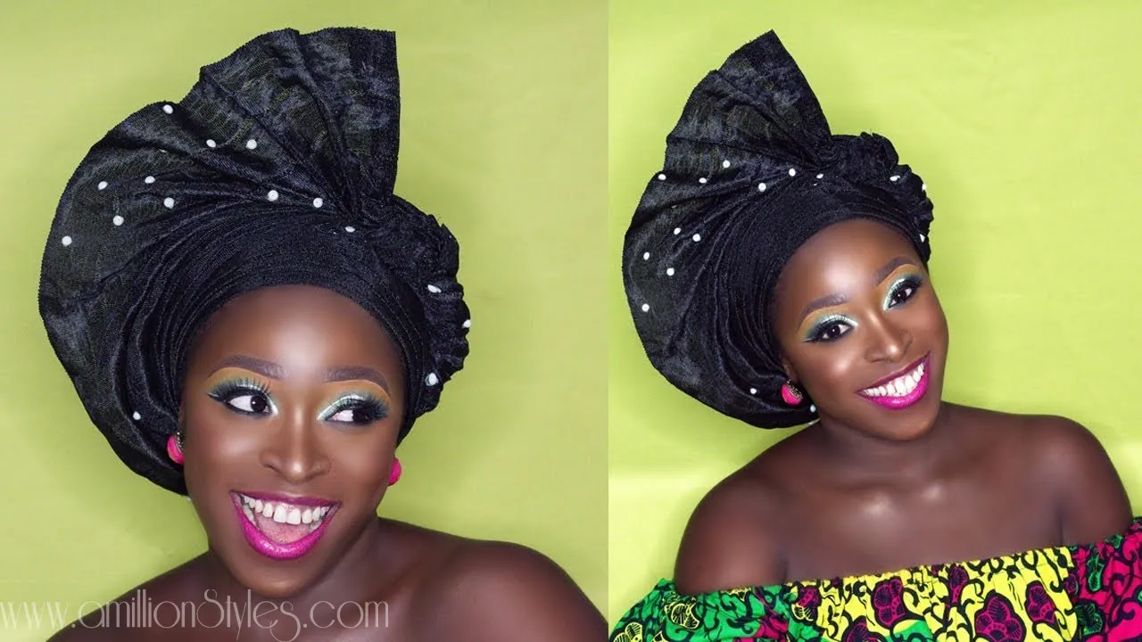 Simple Fan Gele Tying Tutorial For Beginners