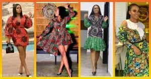 Enjoy These 9 Simple Short Ankara Gowns