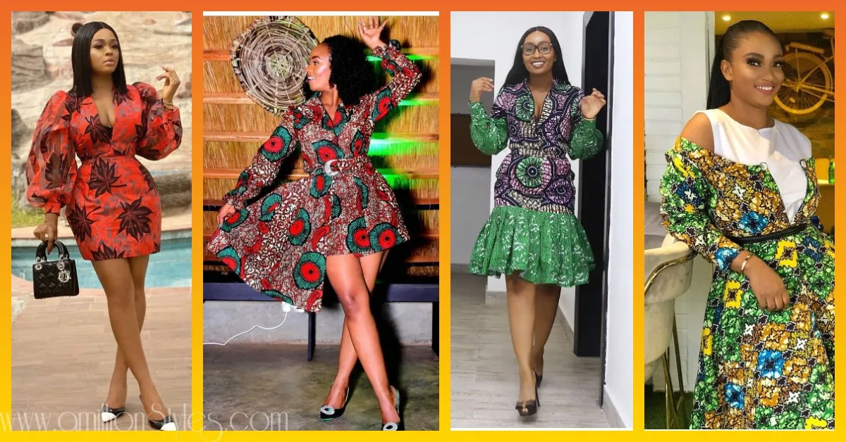 Enjoy These 9 Simple Short Ankara Gowns