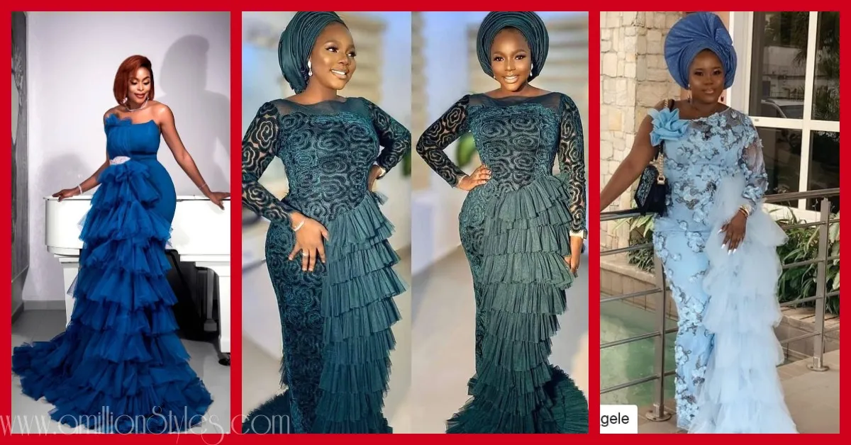 2020 Asoebi Trends: Asoebi Styles With Side Ruffles